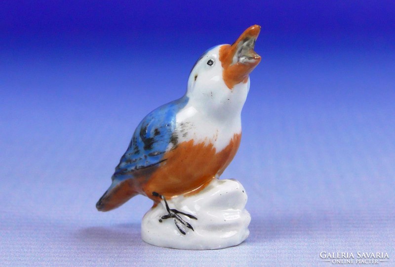 0F810 WAGNER und APEL miniatűr porcelán madár