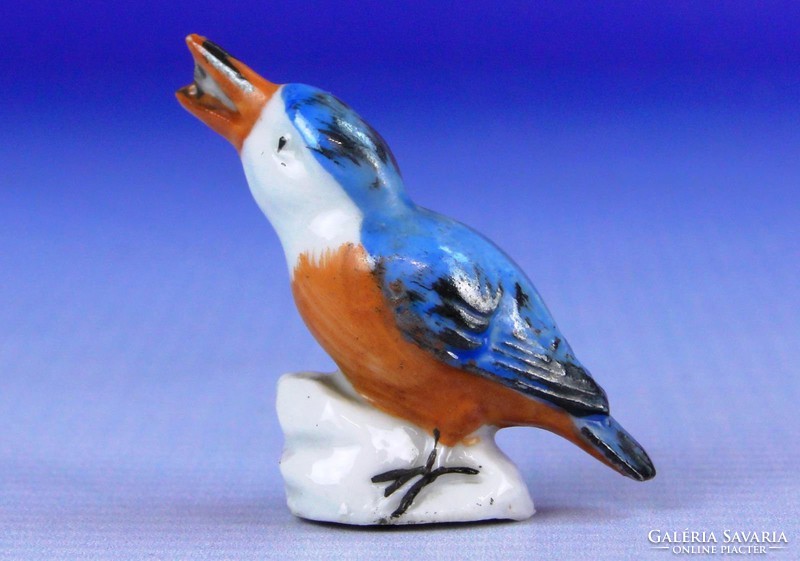 0F810 WAGNER und APEL miniatűr porcelán madár