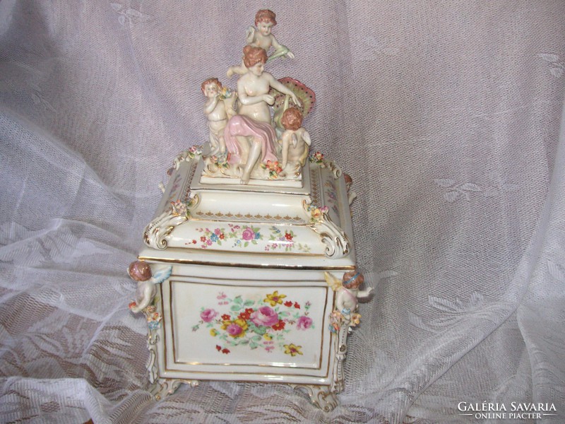 Biscuit holder, baroque, marked porcelain