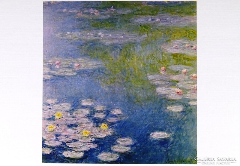 0G257 Claude Monet Tavirózsák színes reprodukció
