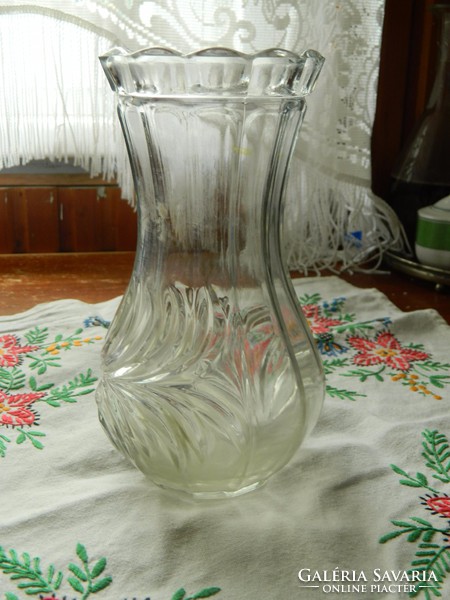 Antik vastag falú üveg váza 