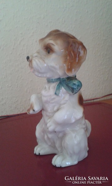 Antik porcelán kutya - 12 cm