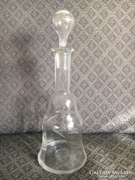 Vintage glass bottle with stopper