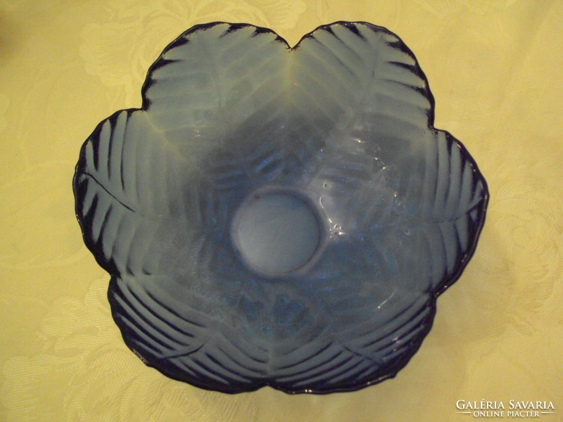 Ink blue glass serving plate (salad v. Scones).