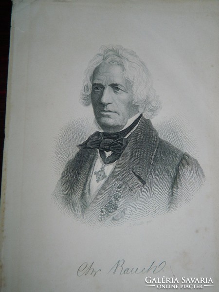 Famous people in antique engraving - woodcut rauch, christian