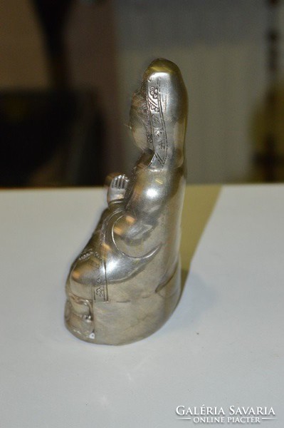 Nikkelezett réz Buddha figura