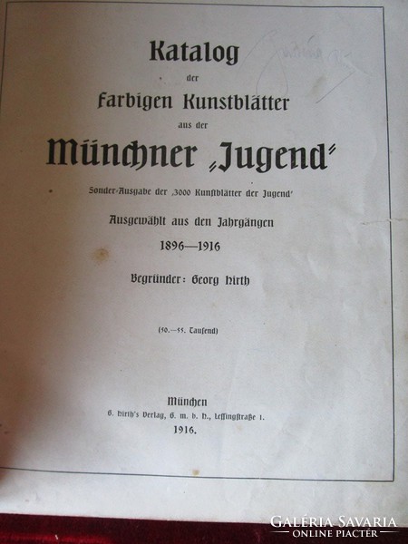 MÜNCHEN -I FIATAL ALKOTÓK MŰVÉSZ KATALOGUS 1916 német nyelvű
