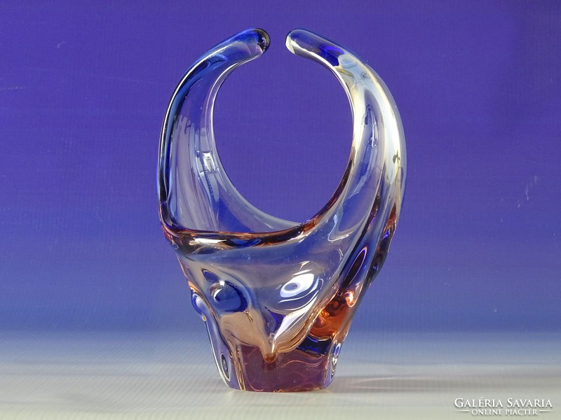 0I311 Fújtüveg BOHEMIA művészi üveg tál