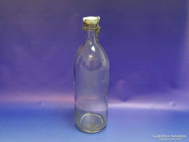 0I701 Régi nagyméretű csatos üveg 34 cm