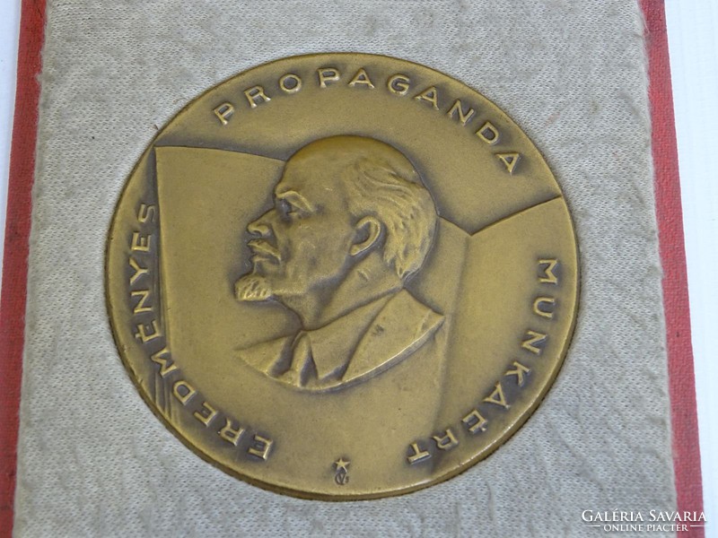 0H138 Jelzett Lenin propaganda bronz emlékérem