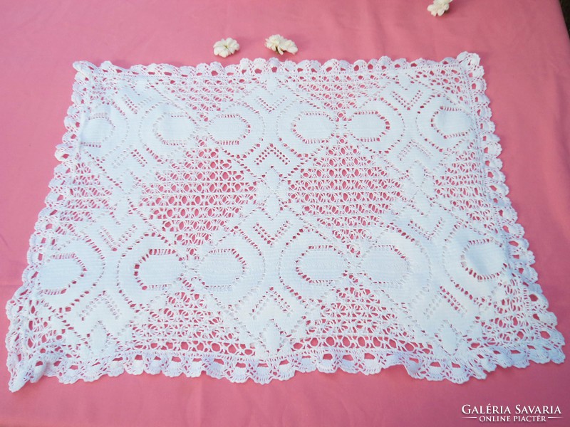 Crochet lace cushion cover