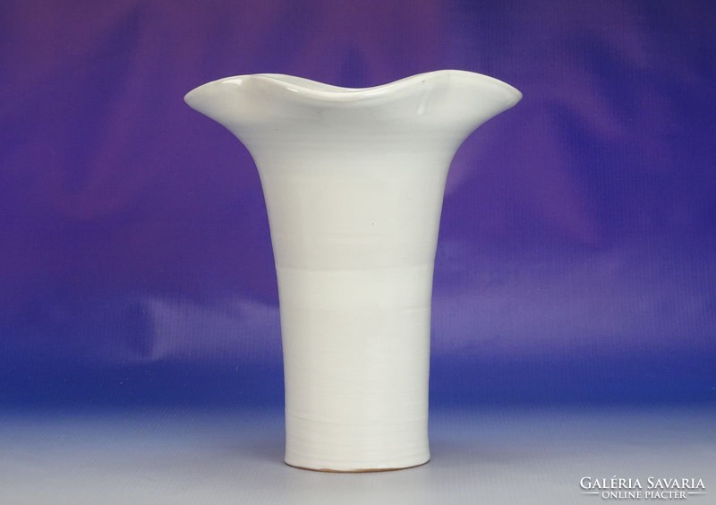 0I783 Jelzett Hajna kerámia váza 24 cm