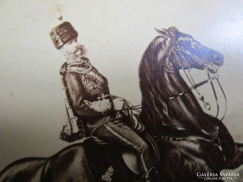 1878 Ferenc József lóvagló kép korabeli fénynyomat