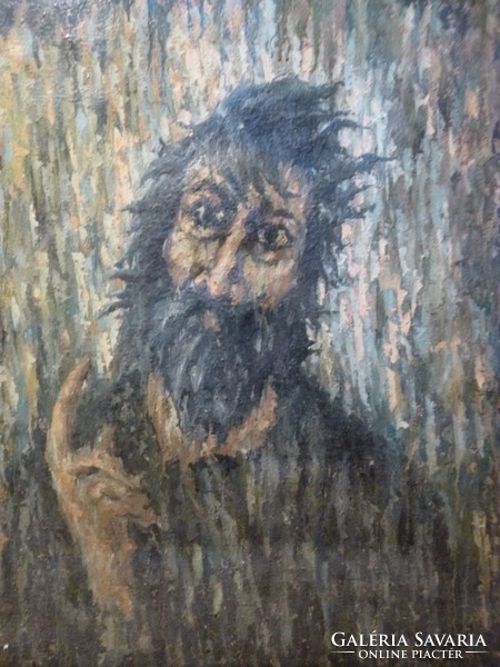 Zenovitz Zenó: Próféta nagyméretű  olaj vászon festmény 59x69 cm