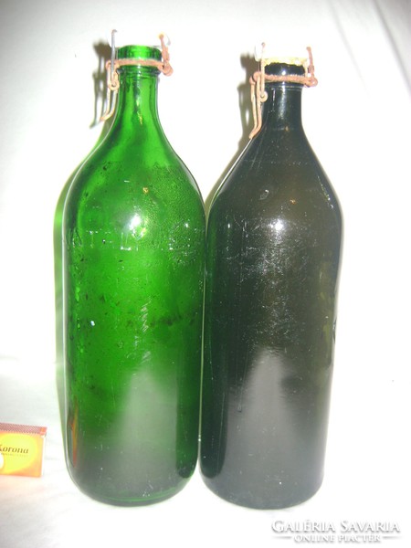 Old one and a half liter buckle bottle - two pieces together