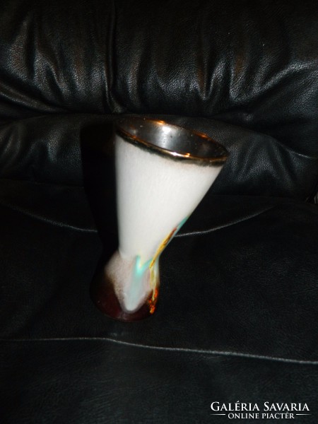 Nyugat - német sorszámozott csurgatott mázas kerámia váza
