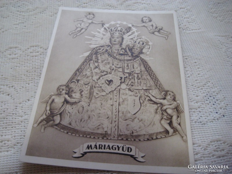 Máriagyűd  nagyméretű ,  emlék képeslap a 40 es évekből