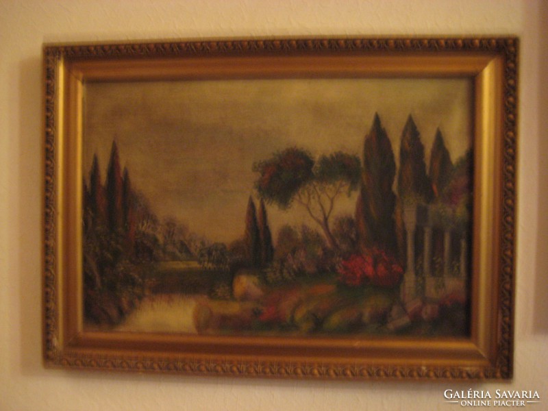 Painting oil on canvas, with a nice frame from the 20s 50 x 33 + frame 58 x 41 cm