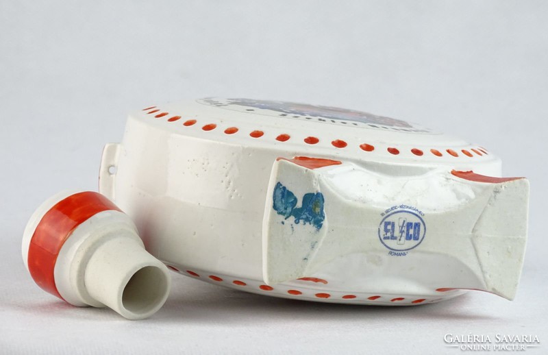 0J358 Nagyméretű magyaros porcelán kulacs