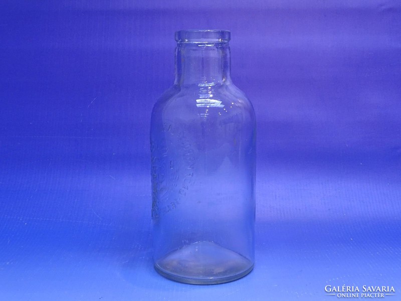 0J482 Antik GRÓF KÁROLY LÁSZLÓ tejes üveg palack
