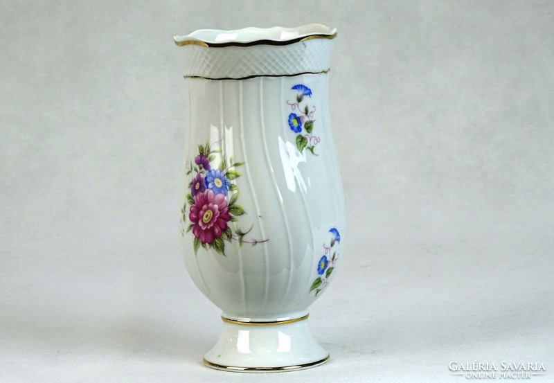 0J324 Hollóházi porcelán váza díszváza 17.5 cm