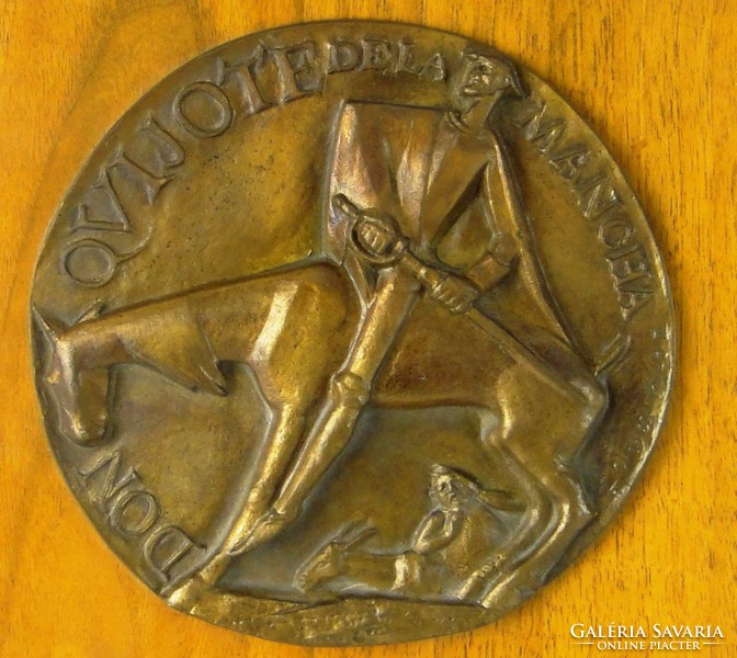 0J678 Olcsai Kiss Zoltán : Don Quijote plakett
