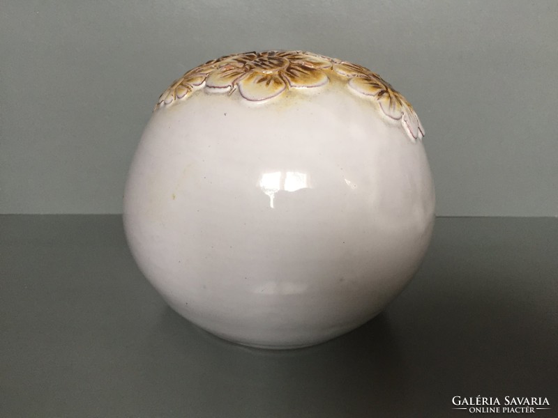 Ceramic ikebana vase marked Csányi