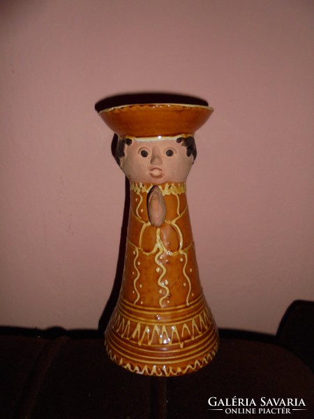 Angyal figurás kerámia váza