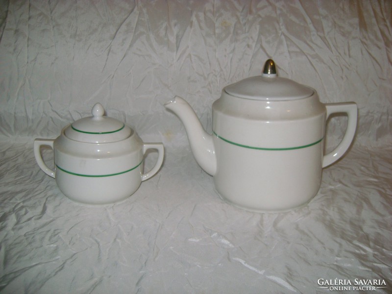 Old zsolnay tea pourer and sugar bowl