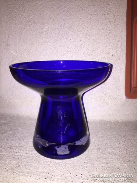 Kék kristályüveg váza (FSZ)