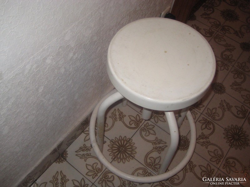 Retro, medical, pharmacy swivel chair, from the 60s, with adjustable height