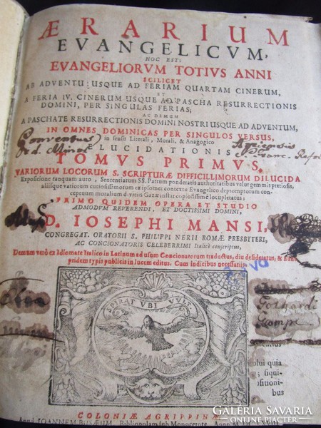 D. Josephi Mansi : Aerarium evangelicum I.-II. 1668 KÖLN