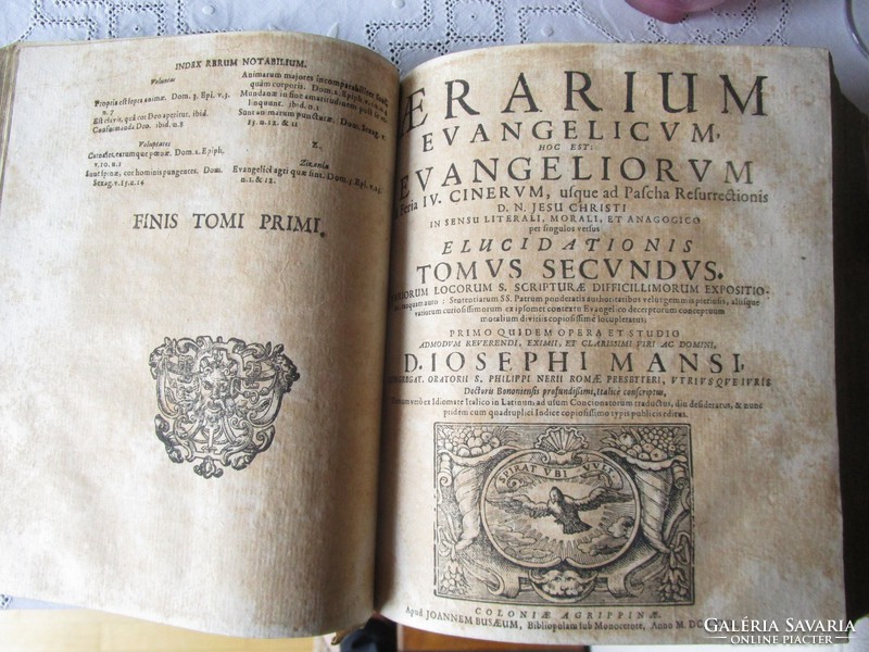 D. Joseph Mansi: Aerarium evangelicum i.-Ii. 1668 Cologne