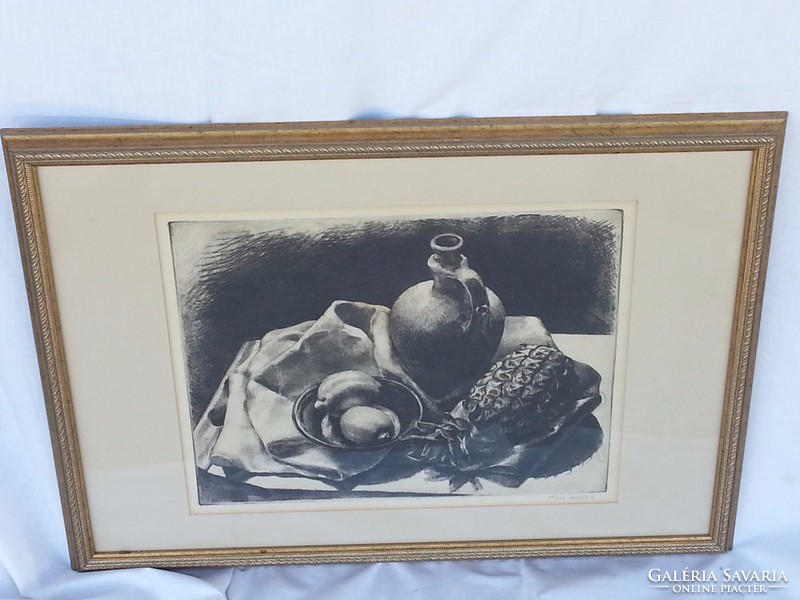 Kiss teresa still life with large etching