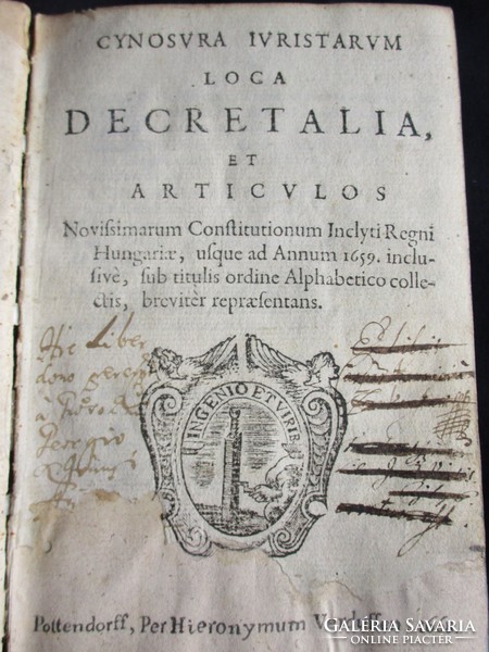 Cynosura juristarum loca decretalia et articulos. 1668 Rmk