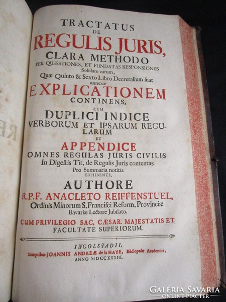 Jus canonicum universum clara: reiffenstuel anacletus 1737