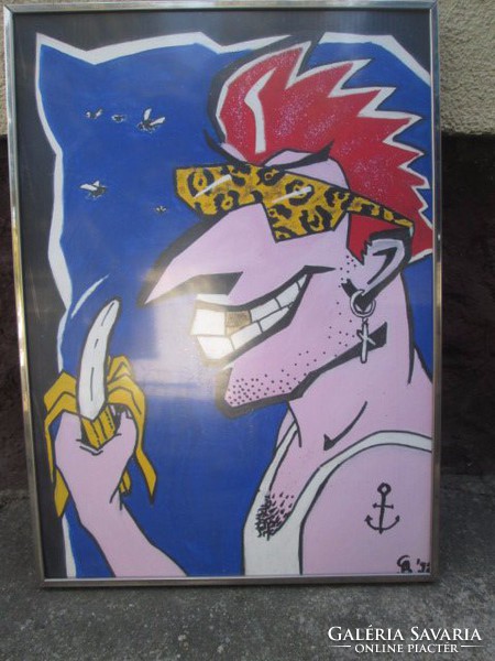 PICCASO stilusban A banánt  evő matróz  ART DECO 71X51 CM