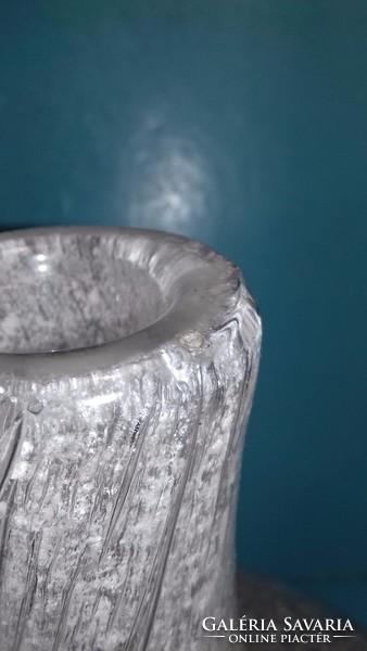 SCHOTT ZWIESEL buborékos jelzett vastag falú üveg váza