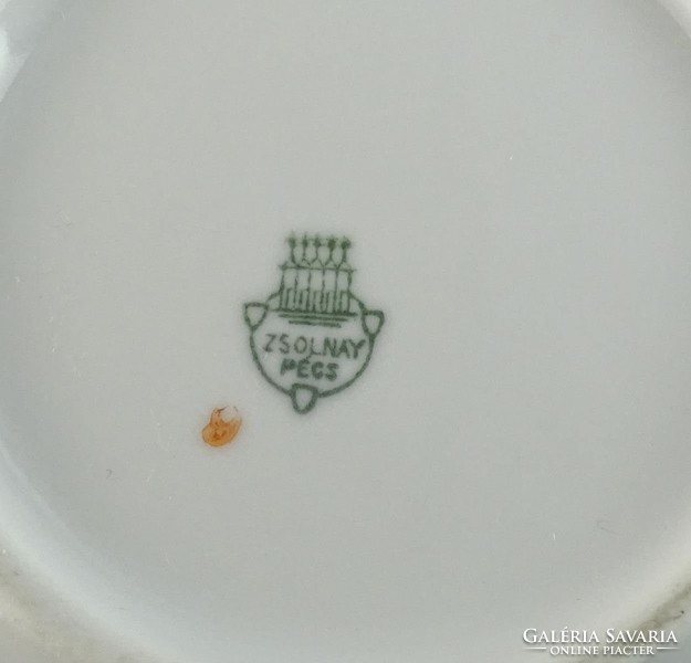 0L255 Régi pagodás Zsolnay porcelán teáskészlet