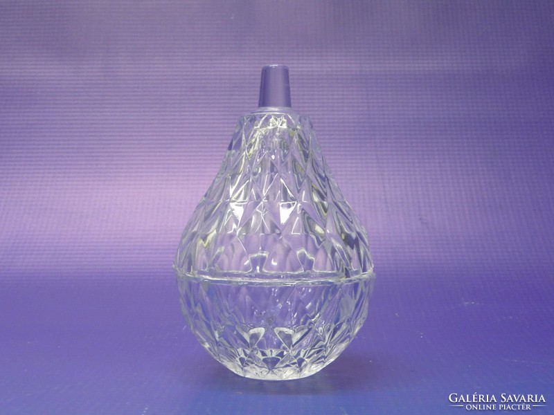 0L184 Körte alakú üveg ékszertartó 10.5 cm