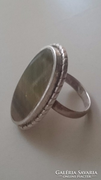 Impozáns ezüst gyűrű Tigrisszemmmel 