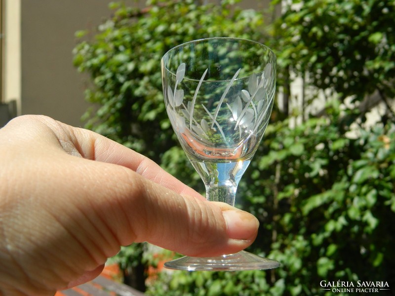 Biedermeier sizzling liqueur stemmed glasses 5 pcs