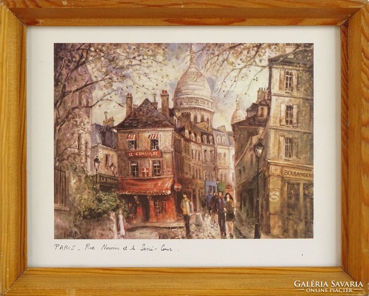 0M140 Párizsi nyomat : Montmartre 16.5 x 20.5 cm