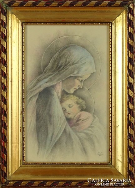 0M152 Dévényi : Madonna gyermekével 1958