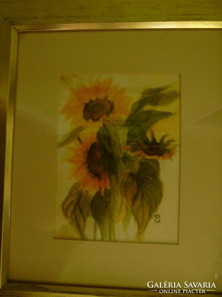Margit Kisteleki: sunflowers silkscreen