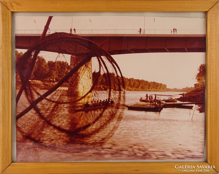 0M596 Régi színes művészi fotó Tiszai híd