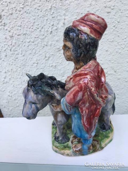 Art deco porcelain negro/serezchen with donkey