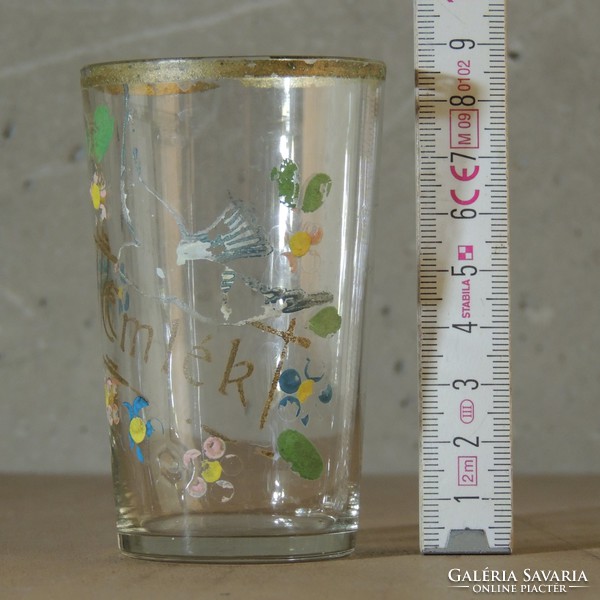 1926 hand painted commemorative glass