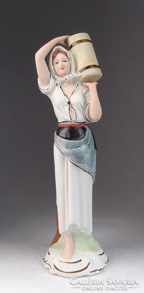 0M632 Biszkvit porcelán vízhordó lány figura 23 cm