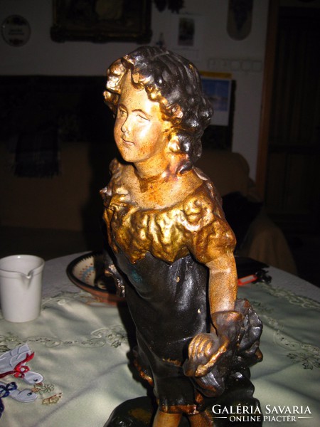 Antik barokkos leány szobor  41 cm
